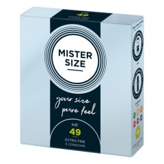 Mister Size tenký kondom - 49mm (3ks)