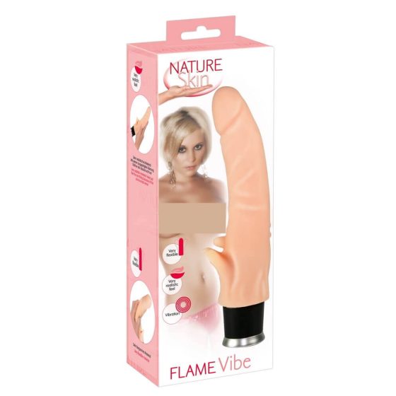 Nature Skin Flame Vibe - realistický vibrátor (20 cm)