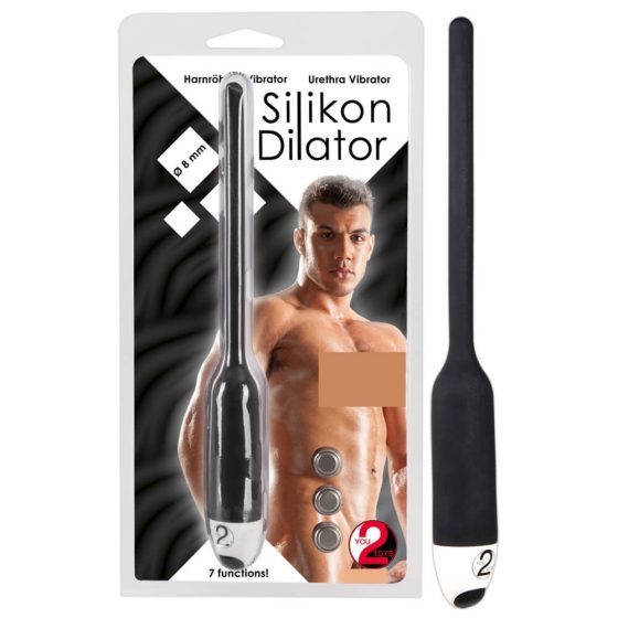 You2Toys Silikon dilator - silikonový vibrátor močové trubice (černý)