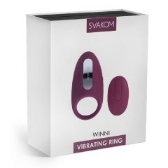   Svakom Winni - vibrační kroužek na penis na baterie, řízený rádiem (viola)