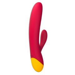   ROMP Jazz - nabíjecí, vodotěsný vibrátor na bod G s ramínkem na klitoris (tmavě růžový)