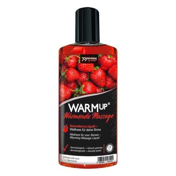 JoyDivision WARMup - Hřejivý masážní olej - jahoda (150 ml)