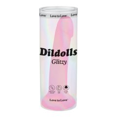   Dildolls Glitzy - silikonové dildo s přísavkou (růžové)