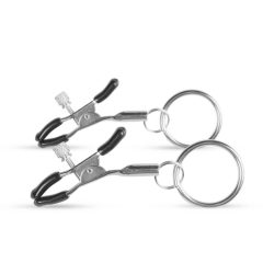   Metal Nipple Clamps With Ring - kolíčky na bradavky s kroužky (1 pár)