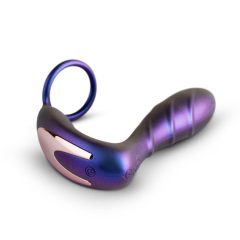   Hueman Hole Anal Vibrator With Cockring - nabíjecí anální vibrátor a kroužek na penis (fialový)