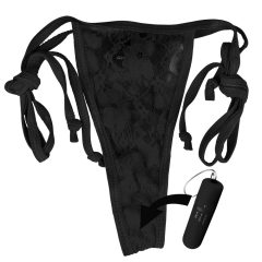  MySecret Screaming Pant - vibrační kalhotky na dálkové ovládání - černé (S-L)