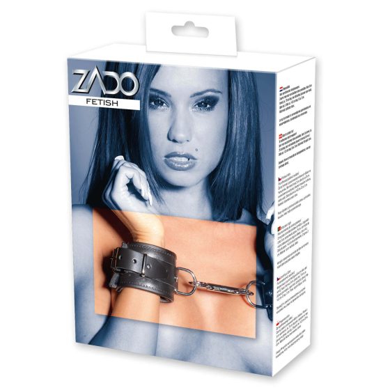 ZADO - Кожени маншети за китки (черни)