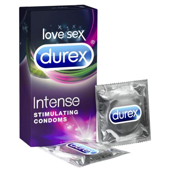Durex Intense - презервативи с оребрения и петна (10бр.) -