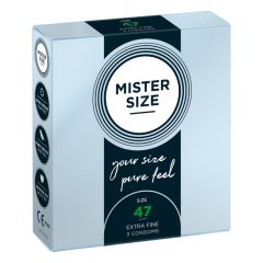   Тънък презерватив Mister Size - 47 мм (3 бр.)