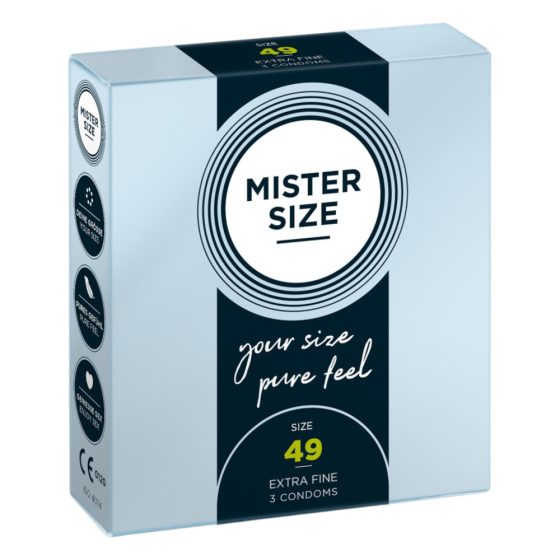 Тънък презерватив Mister Size - 49 мм (3 бр.)