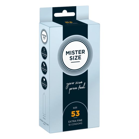 Тънък презерватив Mister Size - 53 мм (10 бр.)