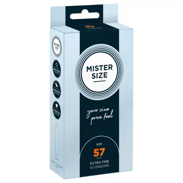 Mister Size - тънък презерватив - 57 мм - 10 броя