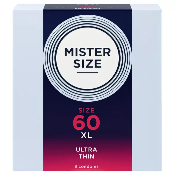 Mister Size - тънък презерватив - 60мм - 3 броя