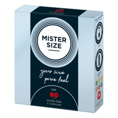   Тънък презерватив Mister Size - 60 мм (3 бр.)