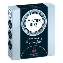   Тънък презерватив Mister Size - 64 мм (3 бр.)