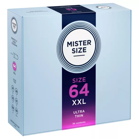 Mister Size - тънки презервативи - 64 мм - 36 броя
