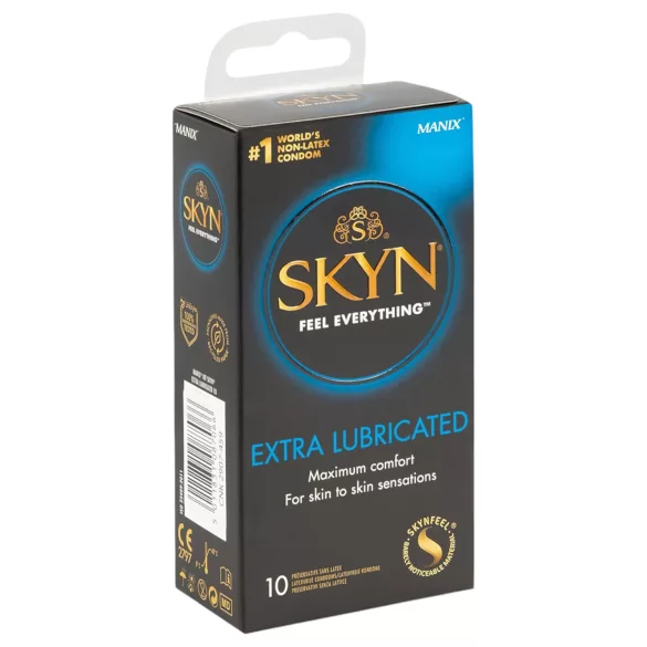 Manix SKYN Extra Lubricated - допълнително овлажнени презервативи без латекс (10 бр.)