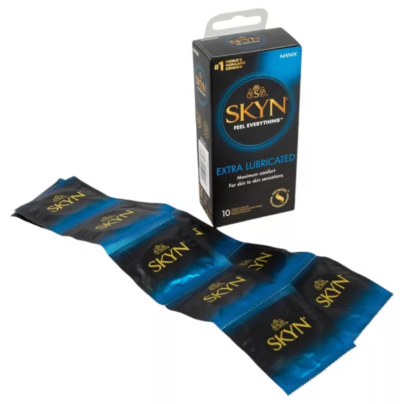 Manix SKYN Extra Lubricated - допълнително овлажнени презервативи без латекс (10 бр.)
