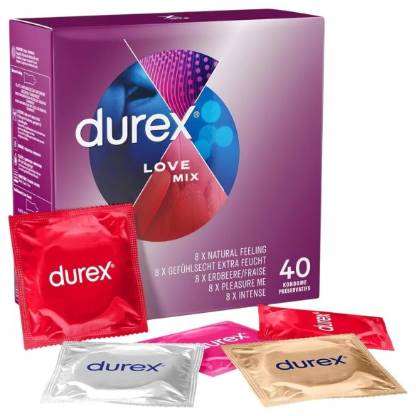 Durex Love Mix - пакет презервативи (40бр)