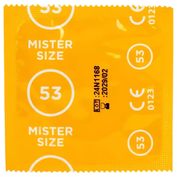 Mister Size - тестов пакет презервативи с пенис мерител - 3 броя