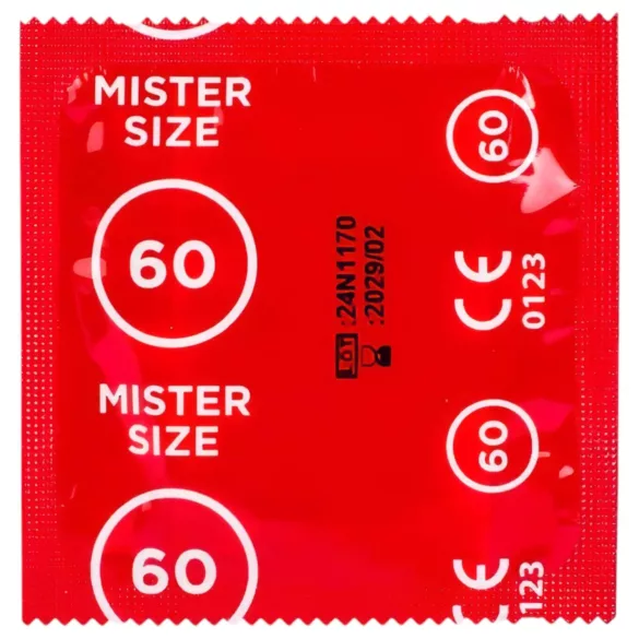 Mister Size - тестов пакет презервативи с пенис мерител - 3 броя