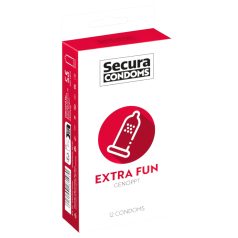   Secura Extra Fun - релефен презерватив - 53мм (12бр)