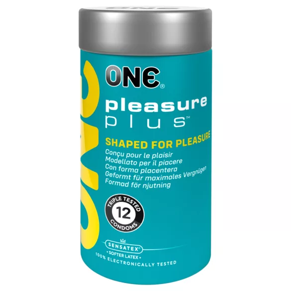 ONE Pleasure Plus - презерватив с вътрешни релефи (12 броя)