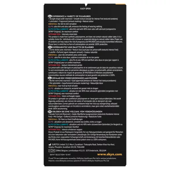 SKYN Selection+ - селекция латекс‑безплатни презервативи (10 бр.)