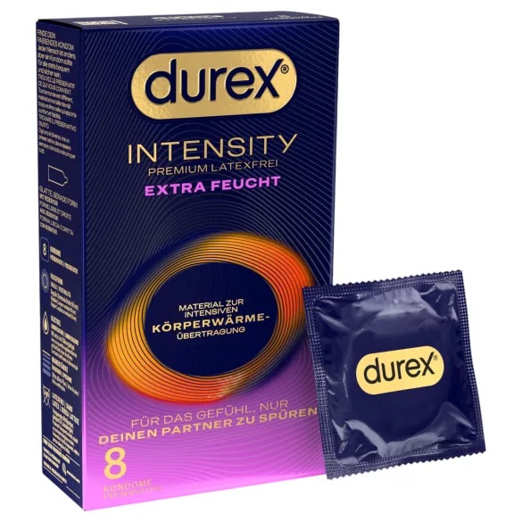 Durex Intensity - екстра овлажнен презерватив без латекс (8 бр.)