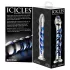 Icicles No. 5 - стъклено дилдо спирала - прозрачно синьо