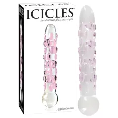 Icicles No. 7 - стъклено дилдо с перли