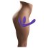 Троен страплес страп-он дилдо (лилав)