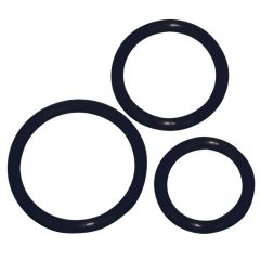   You2Toys - Силиконов пенис пръстен тройка - черен