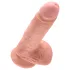 King Cock - дилдо с тестиси - 18 см - натурален