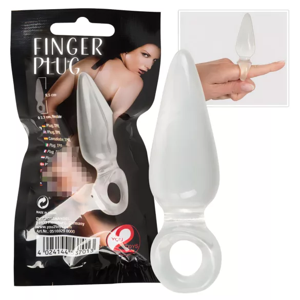 You2Toys - Finger Plug - анален плъг за пръст (прозрачен)