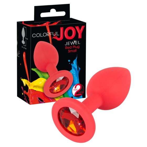 Colorful JOY - силиконов анален вибратор - малък (червен)