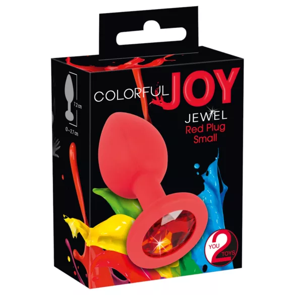 You2Toys - Colorful JOY - силиконов анален плъг - малък (червен)