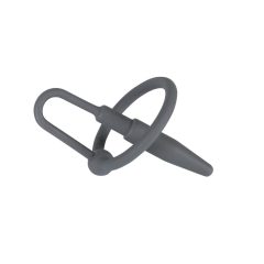   Penisplug - силиконов пръстен с уретерен конус (сив)