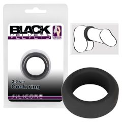   Black Velvet - пенис пръстен с дебели стени (2,6 см) - черен