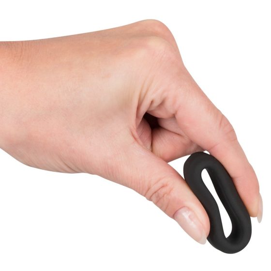 Black Velvet - пенис пръстен с дебели стени (2,6 см) - черен