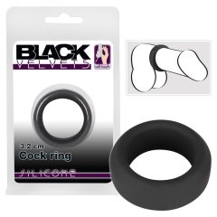   Black Velvet - пенис пръстен с дебели стени (3,2 см) - черен