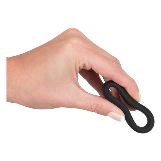 Black Velvet - пенис пръстен с дебели стени (3,8 см) - черен