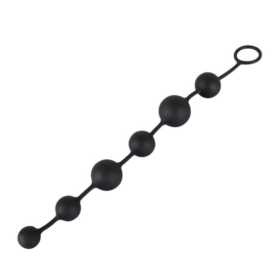 Гъвкава анална пръчка от черно кадифе (черна)