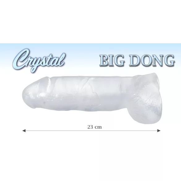 Crystal Clear Big Dong - желатинов гигантски дилдо (21,5 см)