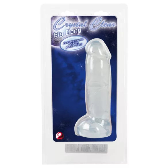 Crystal Clear Big Dong - желатинов гигантски дилдо (21,5 см)