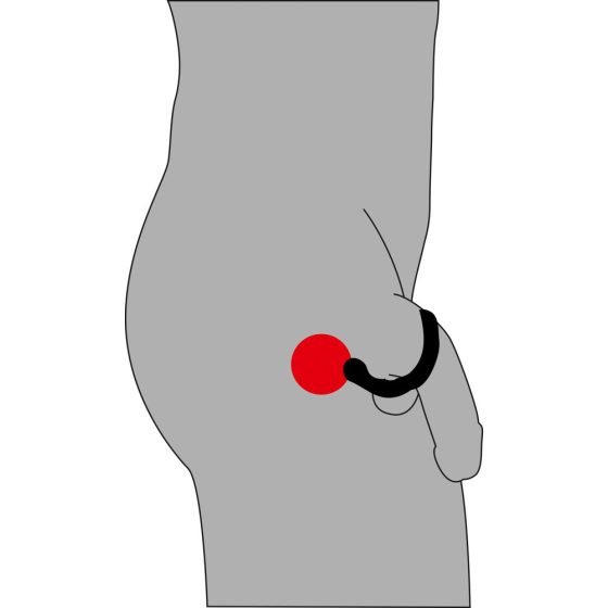 Пенис пръстен от черно кадифе с бариерен стимулатор (черен)