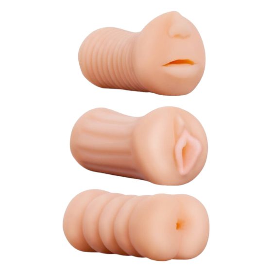 Комплект за джобен хокей (3 бр.) - Сочна вагина, уста, дупе