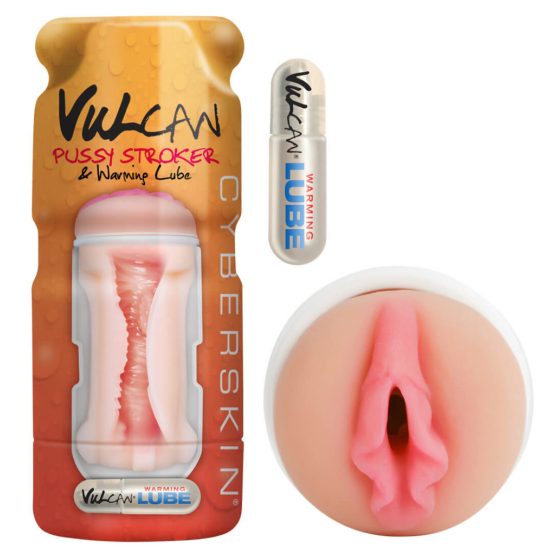Vulcan Stroker - реалистична вагина със загряващ лубрикант (натурален)