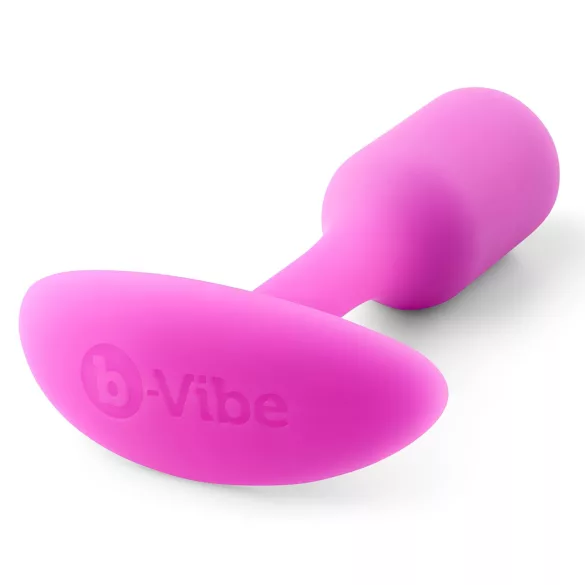 b-Vibe Snug Plug 1 - анален плъг с вътрешно тегло (55 g, розов)