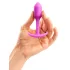 b-Vibe Snug Plug 1 - анален плъг с вътрешно тегло (55 g, розов)